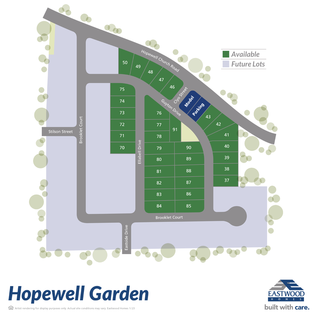 Hopewell Garden WinstonSalem, NC Homes For Sale Eastwood Homes